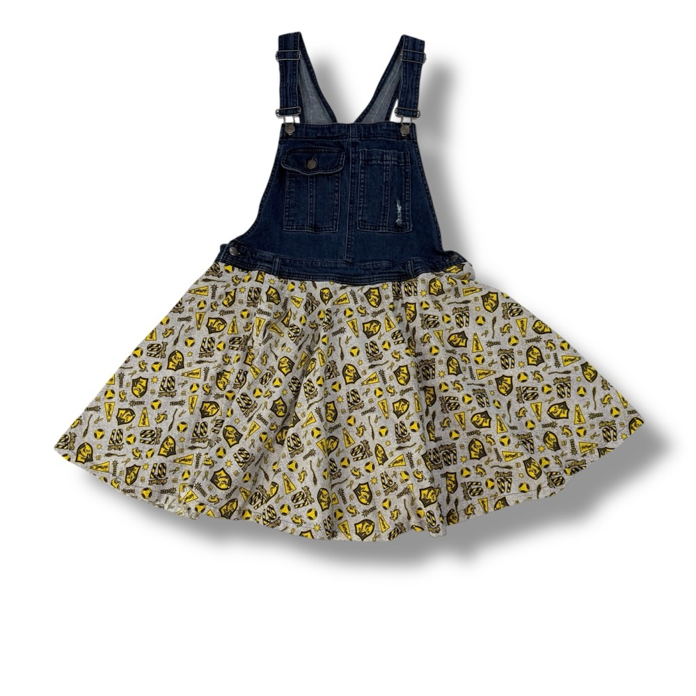 Harry Potter Girls Jean Overalls Bibs Hufflepuff Seeker Handmade Cotton ~12